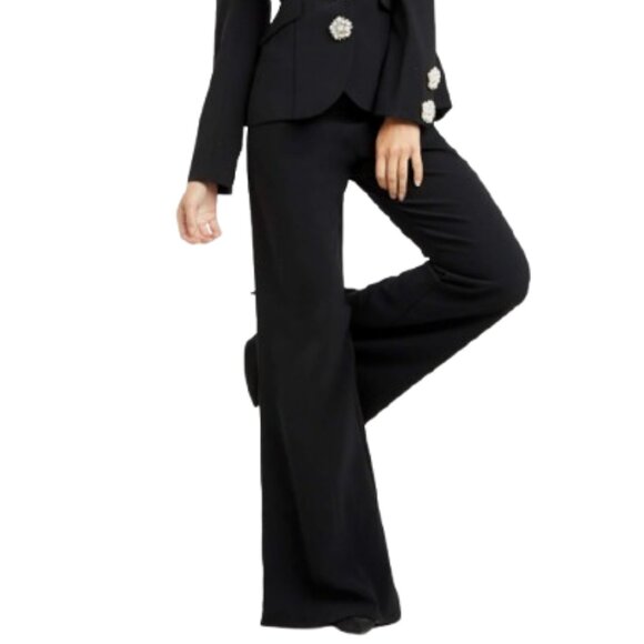 NWT Jovani 02637SC Appliqued Formal Pantsuit Black Size 4 - Picture 2 of 6